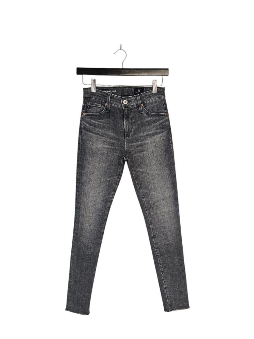 Ag Adriano Goldschmied The Farrah High Rise Skinny Ankle Gray Jeans‎ 25 Preowned
